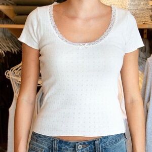 Brandy Melville McKenna lace with bow top